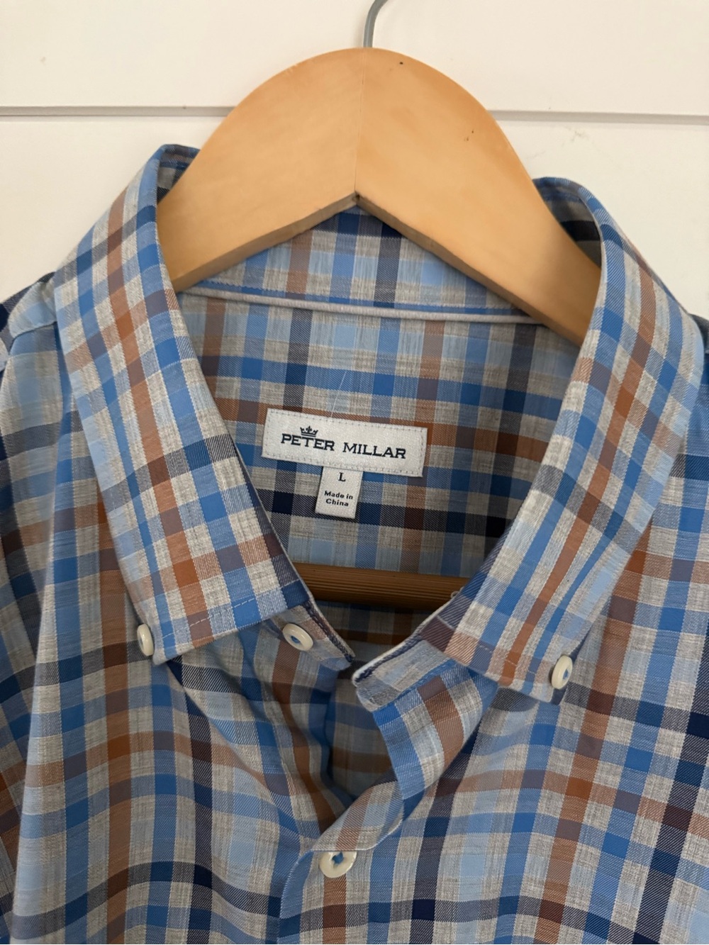 Peter Millar Plaid Button Down Large